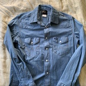 Wrangler snap button shirt M